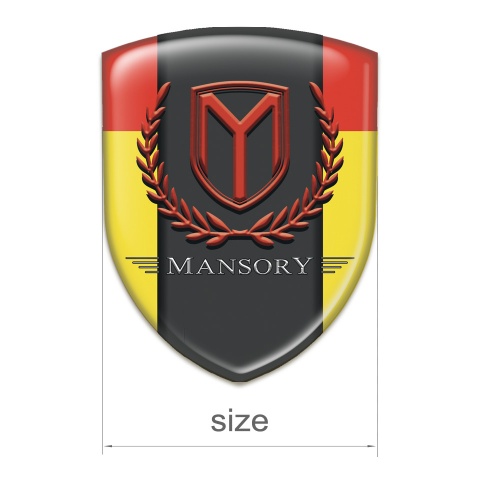 Mansory Domed Emblem Yellow Red Print 