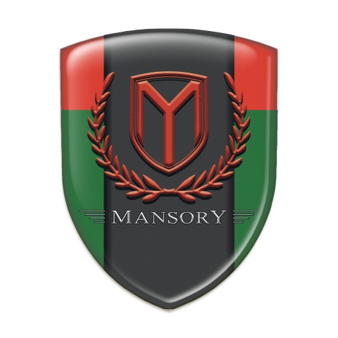 Mansory Silicone Emblem Green red Print 