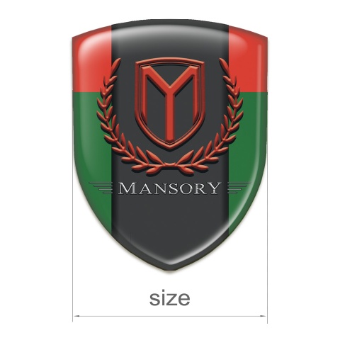 Mansory Silicone Emblem Green red Print 