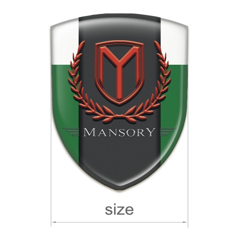 Mansory Resin Sticker Green White Print 