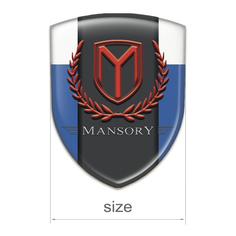 Mansory Emblem Exterior Blue White Print 