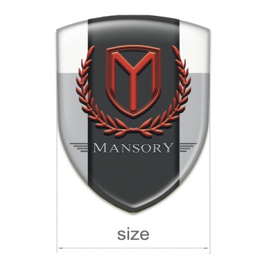 Mansory Tuning Badge  Grey White Print 