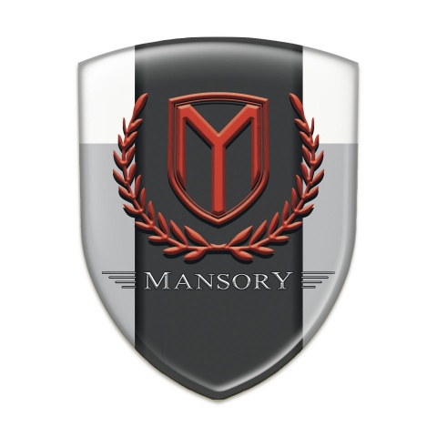 Mansory Tuning Badge  Grey White Print 