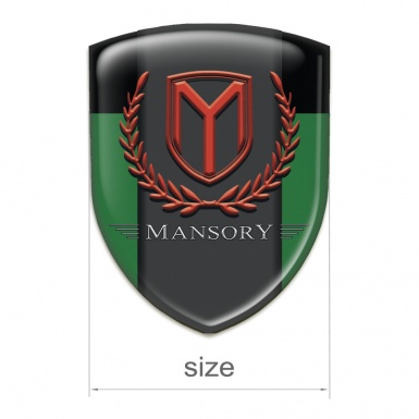 Mansory Tuning Badge Green Black Print 