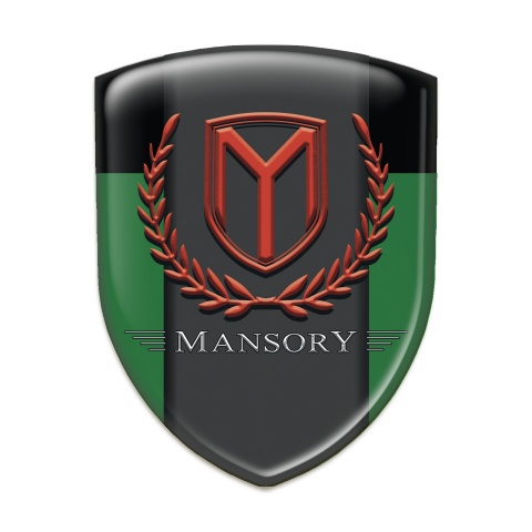 Mansory Tuning Badge Green Black Print 