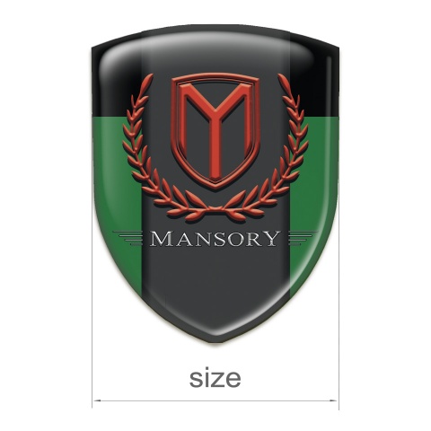 Mansory Tuning Badge Green Black Print 