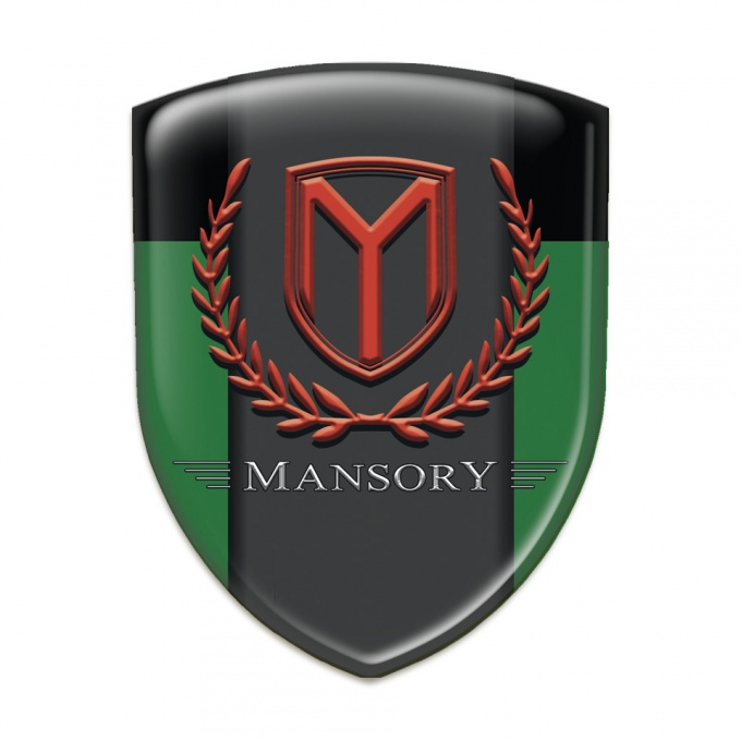 Mansory Tuning Badge Green Black Print 