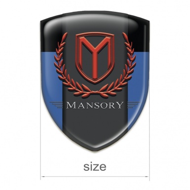 Mansory Self Adhesive Car logo Emblem Blue Black Print 