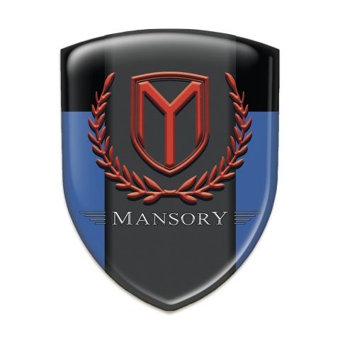 Mansory Self Adhesive Car logo Emblem Blue Black Print 