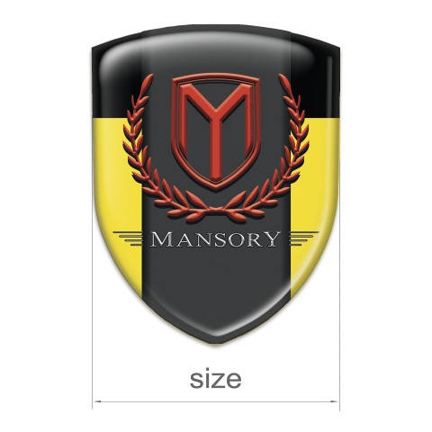 Mansory Car Interior Badge Yellow Black Print 