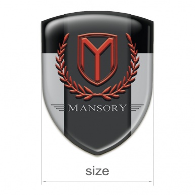 Mansory Silicone Badge Grey Black Print 