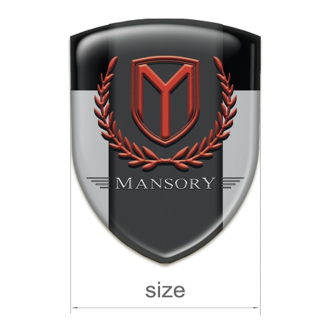 Mansory Silicone Badge Grey Black Print 