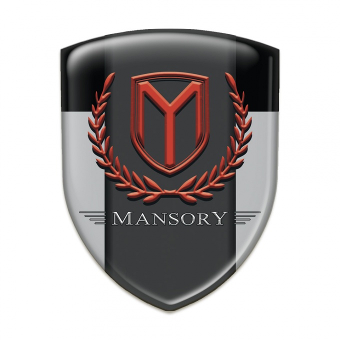 Mansory Silicone Badge Grey Black Print 