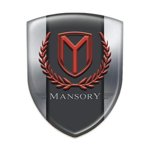 Mansory Emblem Badge Logo Stylish Silver Print 