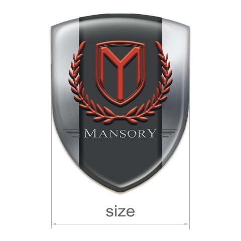 Mansory Emblem Badge Logo Stylish Silver Print 