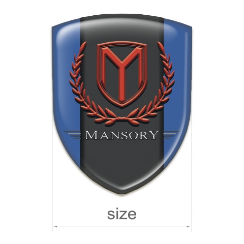 Mansory Silicone Emblem Stylish Blue Print 