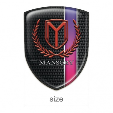 Mansory Car Accessories Badge Black with Purple Decoration 
