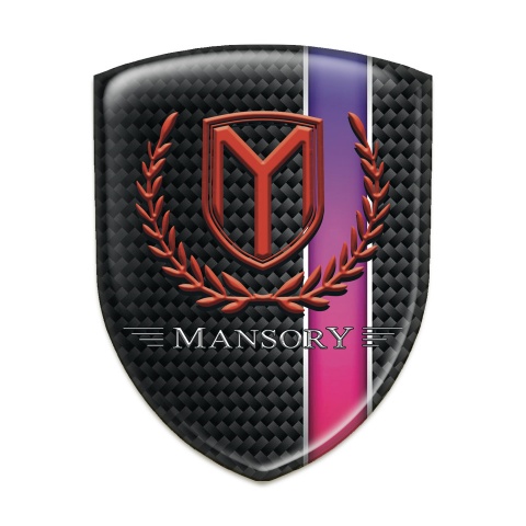 Mansory Car Accessories Badge Black with Purple Decoration 