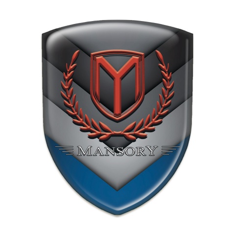 Mansory Silicone Car Decal Badge Multicolour V Shape details 