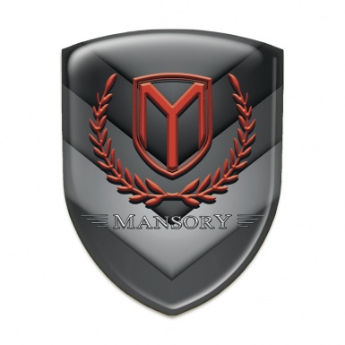 Mansory Silicone Shield Grey Black V Shape elements Print 