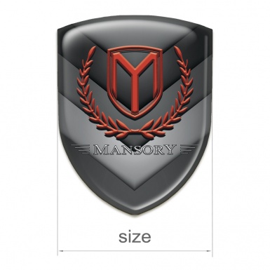 Mansory Silicone Shield Grey Black V Shape elements Print 