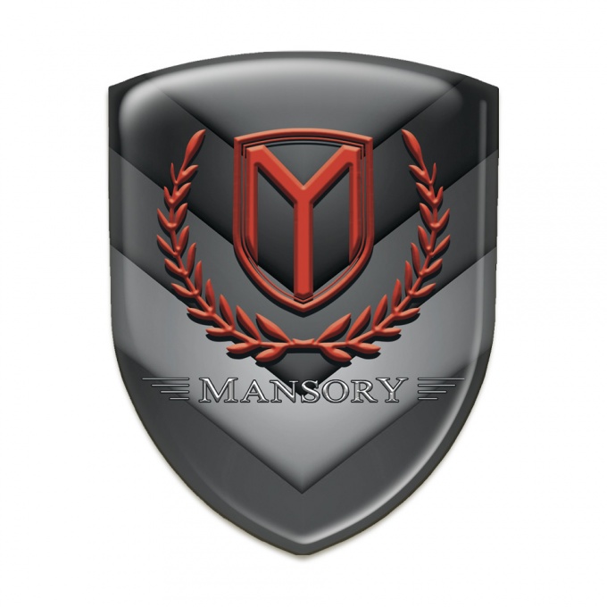 Mansory Silicone Shield Grey Black V Shape elements Print 