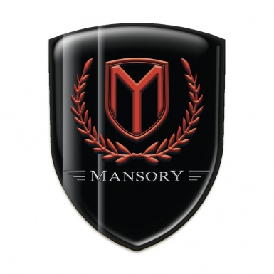 Mansory Auto Emblem Black with Grey Lines Style 
