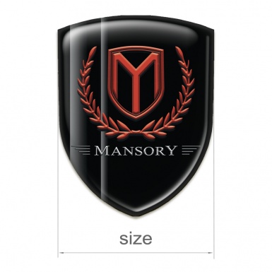 Mansory Auto Emblem Black with Grey Lines Style 