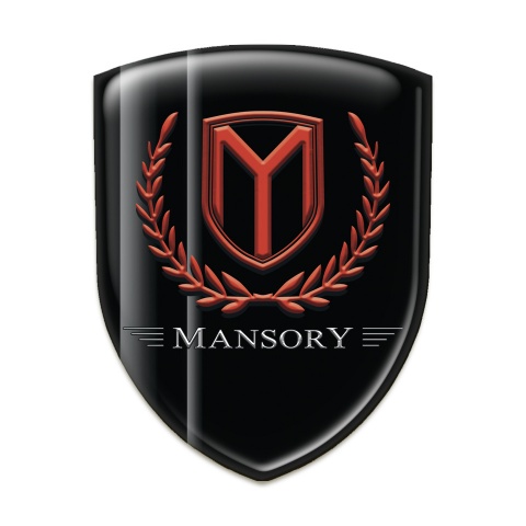Mansory Auto Emblem Black with Grey Lines Style 