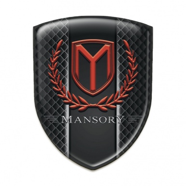 Mansory Silicone Emblem Dark Grid Print 
