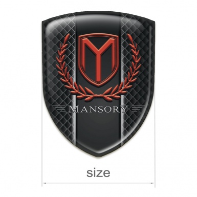 Mansory Silicone Emblem Dark Grid Print 