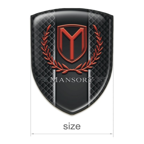 Mansory Silicone Emblem Dark Grid Print 
