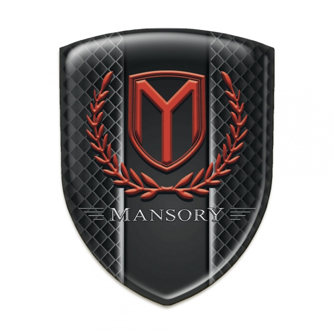 Mansory Silicone Emblem Dark Grid Print 