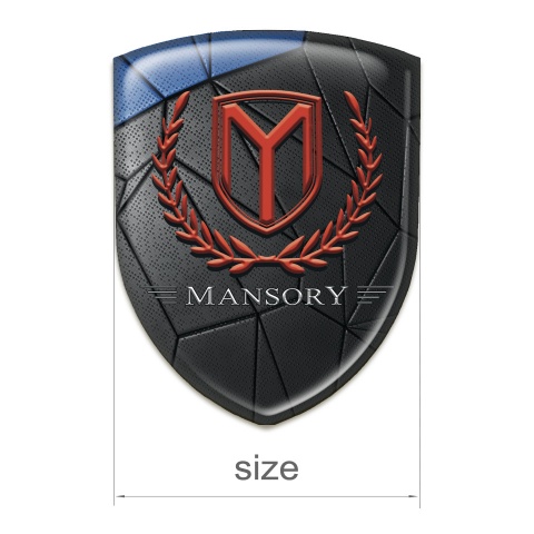 Mansory Resin Sticker Black blue Mosaic 