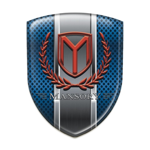 Mansory Tuning Badge  Blue with Metal Effect 