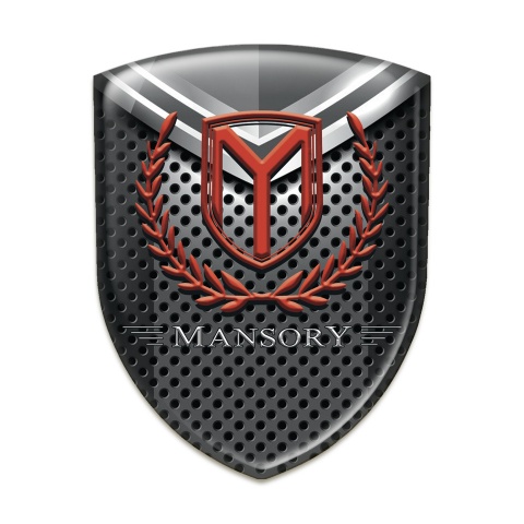 Mansory Silicone Badge Perforated base with Grey Detail 