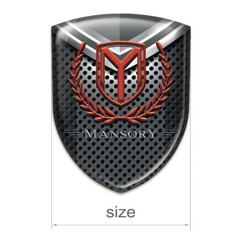 Mansory Silicone Badge Perforated base with Grey Detail 