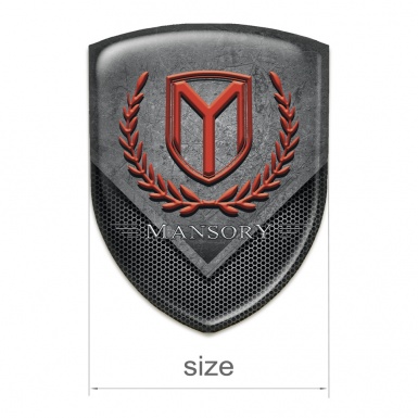 Mansory Emblem Badge Logo Scratched stone slab Style 