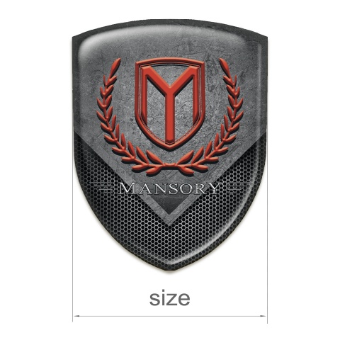 Mansory Emblem Badge Logo Scratched stone slab Style 