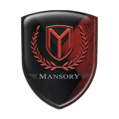 Mansory Logo Emblem Mixed Red Black Print 