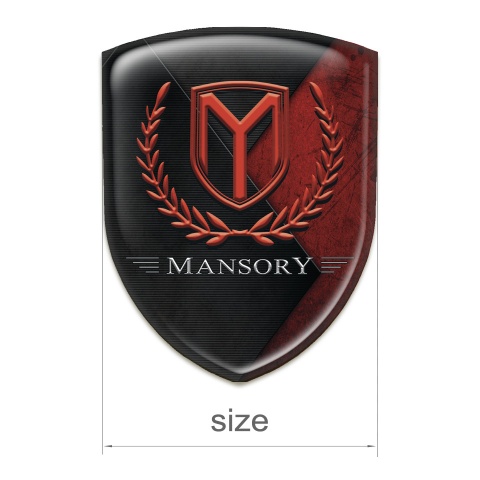 Mansory Logo Emblem Mixed Red Black Print 