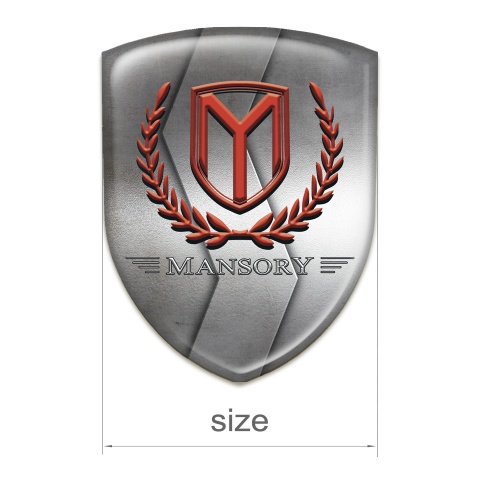 Mansory Resin Sticker Metal S Shape Design 