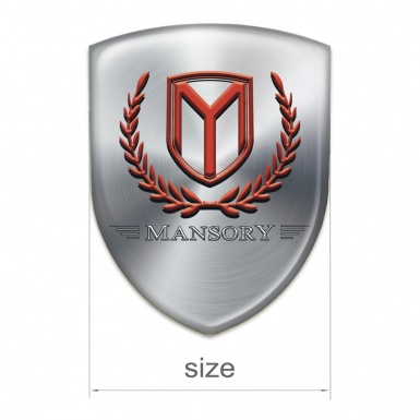 Mansory 3D Gel Emblem High Quality Silver Print 