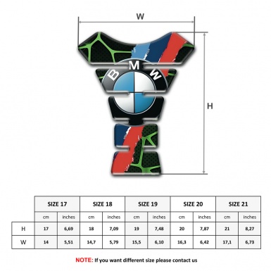 BMW Tank Guard Pads Green Mesh Motive 