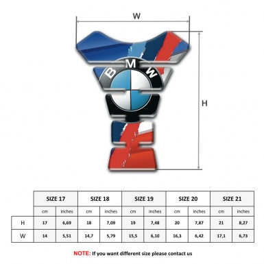BMW Tank Guard Pads Blue Red Nuance 