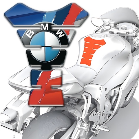 BMW Tank Guard Pads Blue Red Nuance 