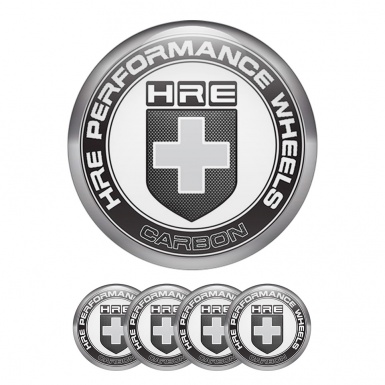 HRE Center Hub Dome Stickers Carbon