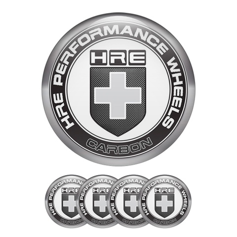 HRE Center Hub Dome Stickers Carbon