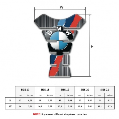 BMW Tank Pad Protector Silicone Sticker Scrahed Motif