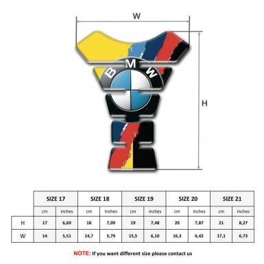 BMW Tank Pad Protector Motorcycle Multicolored Vision 